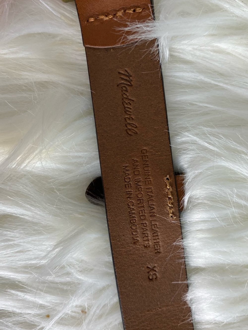 Madewell Chestnut Leather Belt with Brass Buckle - Picture 8 of 10